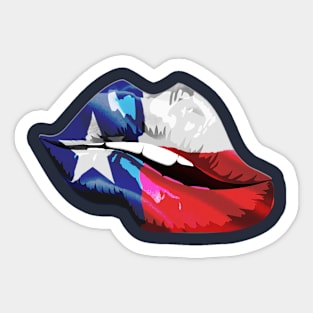 Sexy Texas Lips Sticker